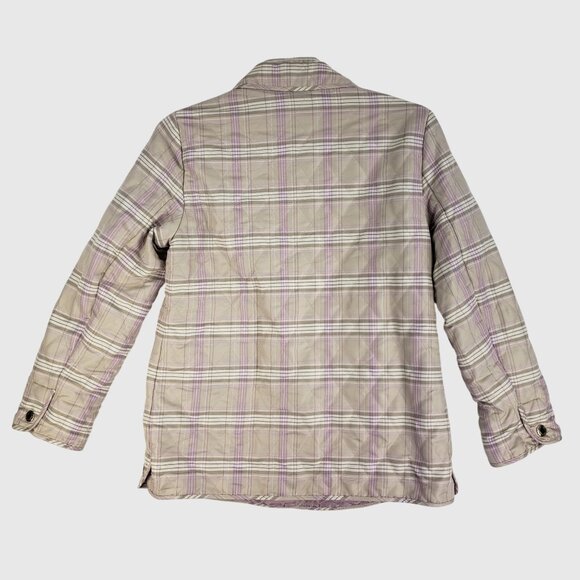 Coach Est. 1941 Purple Quilted Snap-Front Jacket With Collar & Pockets Womens M - Picture 2 of 10